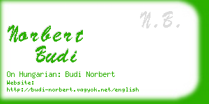 norbert budi business card